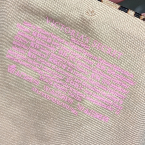 Victoria's Secret Twist Front Bikini & Side Tie Bottoms In Leopard 40DD XXL Set - Picture 10 of 11